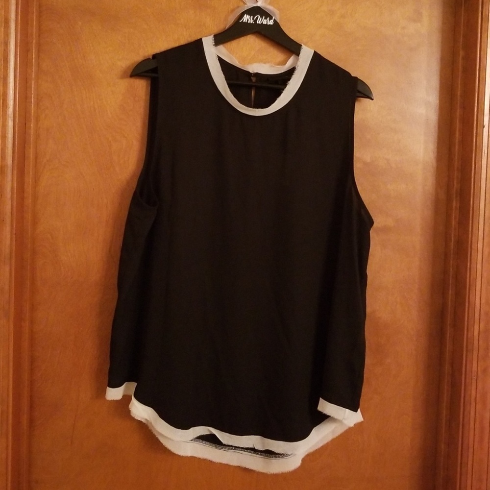 Black & White Sheer Blouse